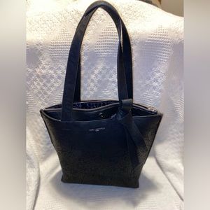 Karl Lagerfeld black nylon medium 3 compartment tote/bag. NWT